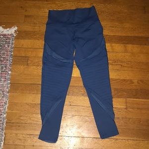 Aerie 7/8 Length Blue Leggings High Waisted
